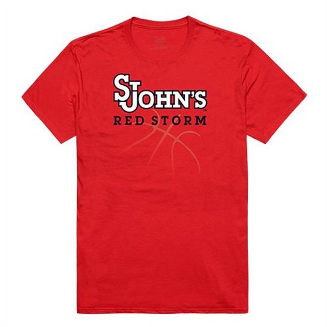 W Republic Apparel 510-152-R58-04 Basketball Tee, St Johns, Red - Extra Large