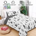 thumbnail image 3 of BLEUM CADE Christmas Quilts King Size,3 Pieces Xmas Tree Quilt for King Bed,Winter Holiday Reversible Bedding Set,Gray, 3 of 9