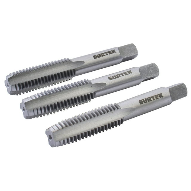 Juego de 3 machuelos de acero al carbón 1/2'' - 13NC Surtek