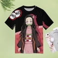 thumbnail image 5 of Kamado Nezuko Womens T-Shirt Round Neck Short Sleeve Tee Shirts Summer Breathable Tops Blouse L, 5 of 8