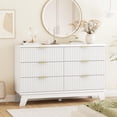 thumbnail image 5 of FANRAL 6 Drawers Dresser Fluted Dresser for Bedroom,Wooden Chest of Drawers Modern Dresser for Closet,White Dresser, 5 of 8