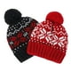 thumbnail image 2 of Gorro de lana con copo de nieve grande para hombres y mujeres, suéter de punto grueso cálido, versátil, Navidad, Otoño e Invierno, 2 of 4
