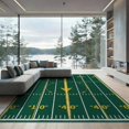thumbnail image 2 of ODIKA 6'x9' Washable Area Rug Sport Theme Playbook Design With Arrows And Yard Lines Football Field Refined for Family Room, Living Room, Master Bedroom, Non-Slip, Easy Care, 2 of 7