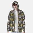 thumbnail image 2 of Balery Sugar Skulls Sudadera ligera de manga larga con capucha y protección solar UPF 50+ para hombre y mujer, ideal para pesca y running-3X-Large, 2 of 7