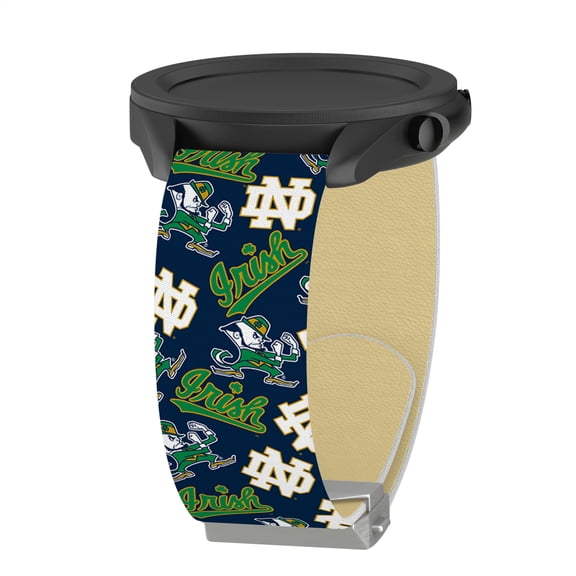 Notre Dame Signature Series Watch Band for Samsung Galaxy Watch (22mm Long Scattered Logo) by Affinity Bands