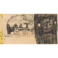 thumbnail image 2 of Egon Schiele 24x14 Gold Ornate Framed and Double Matted Museum Art Print Titled - Railway (Children's Drawing) (Approx. 1895), 2 of 4