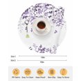 thumbnail image 6 of 13 Inch Round Placemats Set of 4, Purple Leaves Non Slip Heat Insulation PP Table Mats, Summer Botanical Washable Place Mats for Kitchen Dining Party Table Decor, 6 of 7