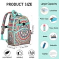 thumbnail image 4 of Yoga Meditation Lotus Student Backpack Spacious Adjustable Padded Straps Chest Buckle Lightweight Durable School Backpack For Student And Students, 4 of 6