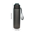 thumbnail image 3 of Cevemin Frosted Sports Water Bottle 750ml, 1-Piece Plastic Water Bottle - Solid Color Frosted Drink Bottle with One-Hand Press Open Lid, Spill-Proof Design for Travel, Workouts, Outdoor Activities, 3 of 6