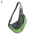 thumbnail image 2 of Greeniant Bolsa para mascotas de tela neta Hombro para mascotas Bolsa de transporte al aire libre Portador de animales ajustable Suministros para perros verde L, 2 of 8