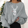 thumbnail image 1 of Sudadera con cuello redondo y manga larga con estampado gráfico divertido para mujer (tallas S-XXL), 1 of 6