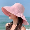 thumbnail image 5 of SikaFu Women's Summer Hat for The Sun Wide Brim UV Neck Protection Solar Beach Hats Foldable Ponytail Travel Sun Panama Caps Gorras, 5 of 6