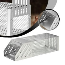 Clearance! Aoorsake Stainless Steel Squirrel Trap Cage Catch & Release For Set Outdoor & Indoor Mouse Traps Bug Catcher Fly Swatter Silver