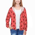 thumbnail image 3 of Cauagu Ladybugs On Red Polka Dot Print Sun Protection Jacket for Teen,Full-Zipper Long Sleeve Sun Shirts with Pockets UV Hoodie Shirts Outdoor Athletic Jacket-Medium, 3 of 7
