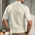 thumbnail image 4 of DxhmoneyHX Mens Short Sleeve Shirts High Collar Half Crew Neck Thermal T Shirt Casual Comfortable Thick Pullover Basic Tops, 4 of 5