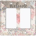 thumbnail image 2 of Metal Light Switch Plate Outlet Cover (Welcome Vine - Double Rocker), 2 of 2