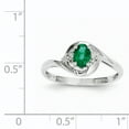 thumbnail image 2 of 14K White Gold Emerald Diamond Ring, 2 of 2