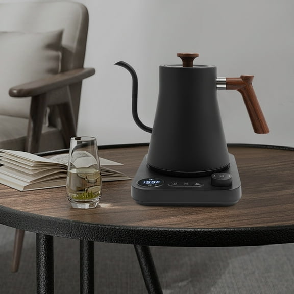 Commercial Grade Electric Tea Kettle 1200W with LED Display & Silent Mode 304 Stainless Steel