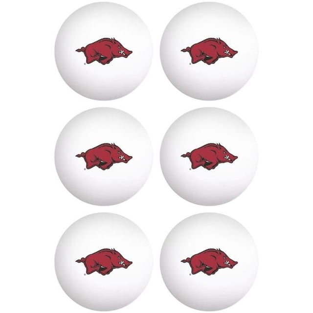 Wraft 652485194 Arkansas Razorbacks Ping Pong Balls - Pack of 6