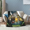 thumbnail image 3 of My Neighbor Totoro Blanket, Super Soft Anime Throw Blanket For Couch Sofa Bed, Cozy Lightweight Warm Flannel Blanket, 40"X30", 3 of 9