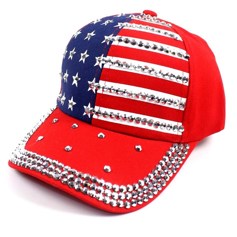 Bling Baseball Cap Crystal American 