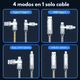 thumbnail image 3 of Cable Cargador 4 en 1 RGB 1m Carga Rápida Compatible con iPhone, Android, Samsung, Xiaomi, Macbook – Diseño Moderno con Luz LED, 3 of 7