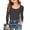 Dark Gray, variant on Girls Long Sleeve Shirts Ribbed Layering Tops U Neck Slim Fit Basic Tee Undershirts Soft Stretchy For Ages 5-16 Years Dark Green,5-6 Years