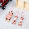 thumbnail image 3 of Christmas Sled Ornament Wooden Hanging Pendant Christmas Tree Decoration, 3 of 3