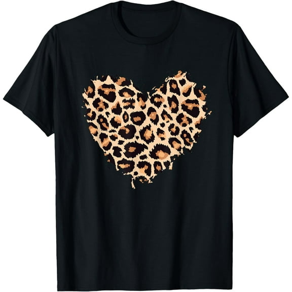 Cheetah Leopard Heart girls animal PrintT-Shirt