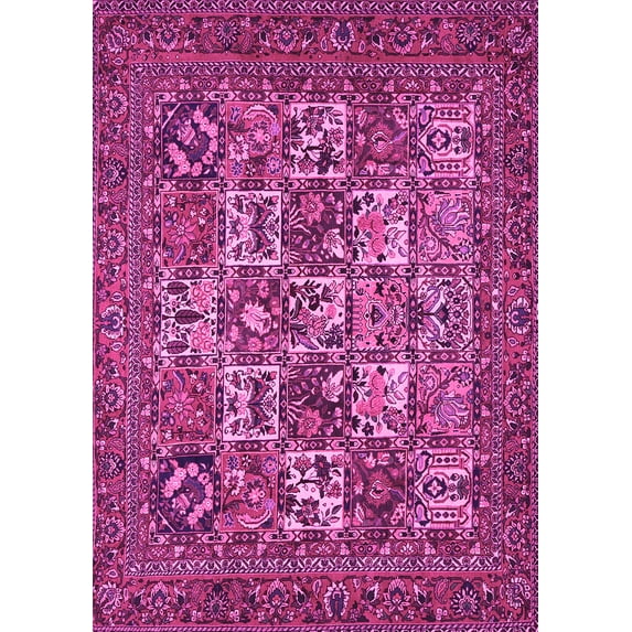 Ahgly Company Indoor Rectangle Persian Pink Traditional Area Rugs, 5' x 7'