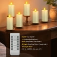 thumbnail image 6 of PChero Rechargeable Blow Out Candles with Remote and Timer, LED Flickering Flameless Candles, Battery Operated Pillar Candles for Christmas Halloween Table Wedding Home Decor, Long Lasting, Set of 4, 6 of 12