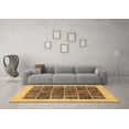 thumbnail image 3 of Ahgly Company Indoor Round Abstract Brown Modern Area Rugs, 7' Round, 3 of 4
