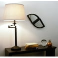 thumbnail image 3 of Kira Home Fremont 30" Adjustable Swing Arm Table Lamp + Light Gray Shade, 7W bulb (/), Black, 3 of 7