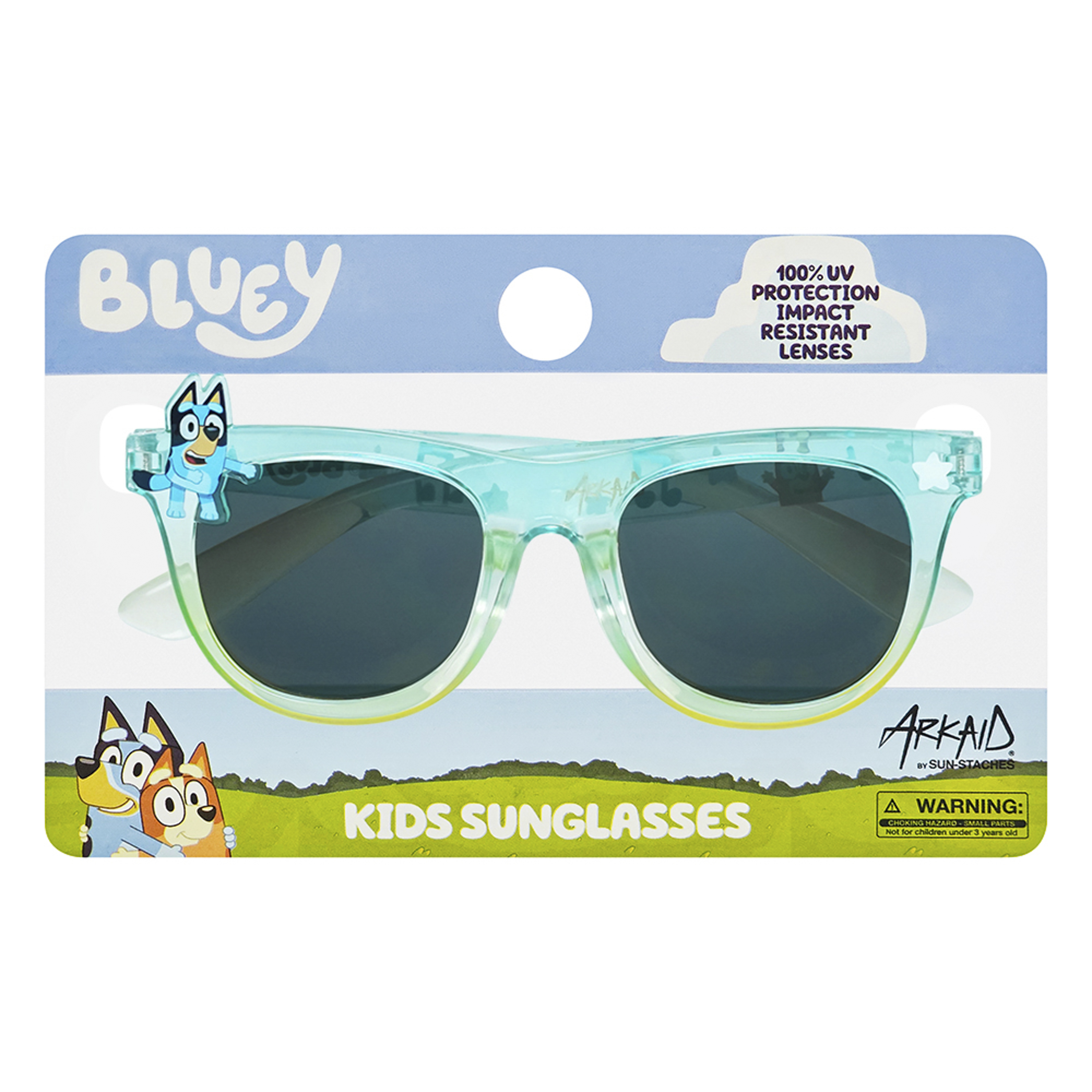 Bluey Light Blue to Yellow Gradient Sunglasses