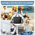 thumbnail image 3 of SYCNB Large Insulated Lunch Tote Bag with Shoulder Strap - Adult Lunch Box for Women Men, Work Lunch Bag with Water Bottle Holder, Black, 3 of 11
