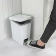 thumbnail image 5 of Sterilite 2.7 Gal Rectangular Step On Trash Bin Wastebasket, White (2 Pack), 5 of 8