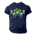 thumbnail image 2 of lcziwo St Patricks Day Hawaiian Shirts for Men Fummy Gnome Print Round Neck Graphic Tee Shirts 2025 Spring Summer Loose Fit Short Sleeve Streetwear Daily Deals,Navy,S, 2 of 6