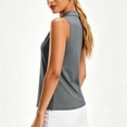 thumbnail image 3 of Sleeveless Golf Tank Tops For Women Quarter Zip Collared Racerback Blouse Summer Casual Workout Athletic Tennis Tee Shirt, 3 of 7