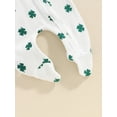 thumbnail image 6 of Baby Boy Girl St.Patrick's Day Outfit Clover Footed Jumpsuit Long Sleeve Zipper Romper Bodysuit Infant Spring Clothes, 6 of 7