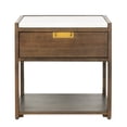 thumbnail image 2 of SAFAVIEH Couture Adeline Contemporary Nightstand with 1 Drawers, Dark Chocolate, 2 of 14
