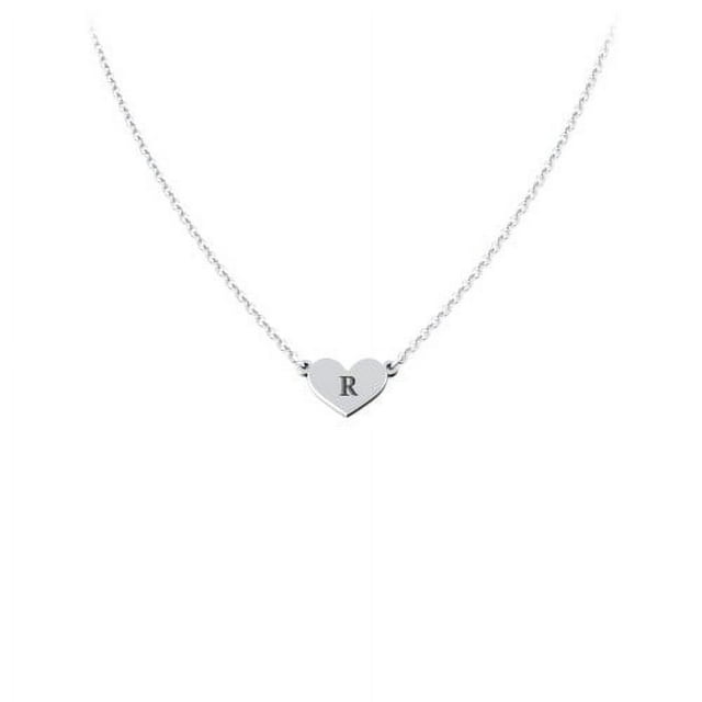 Engravable Heart Charm Necklace