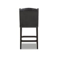 thumbnail image 3 of Home Square 2 Piece Tufted Leather Counter Stool Set in Vintage Black and Brown, 3 of 11