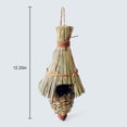 thumbnail image 2 of Straw Bird House Natural Handmade Hanging Bird Hut Woven Bird Nest for Outside, 2 of 10
