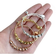 American Designs Rose Gold-Plated Bangle Bracelet Expandable Adjustable Baby Kids Jewelry
