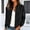 Black, variant on Women's Faux Suede Jackets Long Sleeve Zip Up Motorcycle Outwear Lightweight Ribbed Contrast Jacket with Pocket