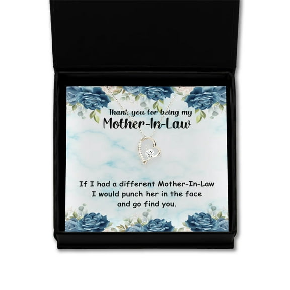 Mother In Law Gift Necklace, Birthday Gift Necklace For Mother In Law, Solitaire Crystal Necklace, Gift From Son In Law, Daughter In Law, wedding Day Gift Necklace