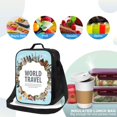 thumbnail image 4 of Lsque World Travel Lunch Bag Lunch Box for Women Men Reusable Insulated Lunch Tote Bag,Leakproof Thermal Cooler Sack Food Handbags Case High Capacity, 4 of 9