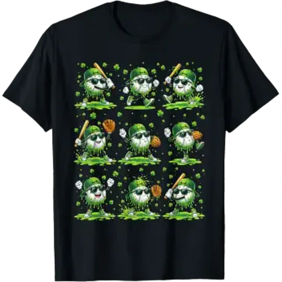 Men Baseball Ice Cream Player Event T-Shirt, Size S-5XL