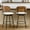 Cream-Set of 2, variant on Spruce & Spring Counter Height Swivel Bar Stool with Wood Back and Metal Legs Set of 2, Dark Grey