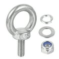thumbnail image 3 of Uxcell Lifting Eye Bolt M5 x 0.49" Male Thread with Hex Screw Nut Gasket for Hanging Stainless Steel 4 Sets, 3 of 5
